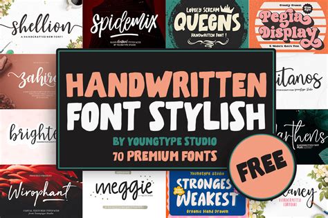 Download Get The Handwritten Font Bundle PSD Printable
