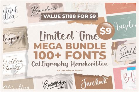 Download Get The Mega Handwritten Font Bundle PSD Cricut SVG Free PSD Mockups