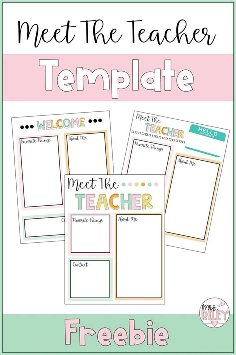 Get To Know The Teacher Template