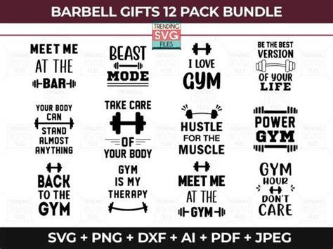 Download Get Unique Barbell Patterns Bundle SVG Printable