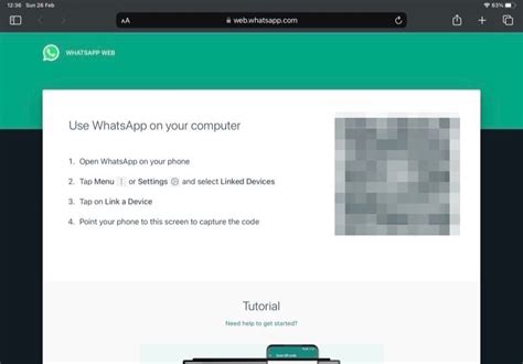 Get WhatsApp for iPad using WhatsApp Web