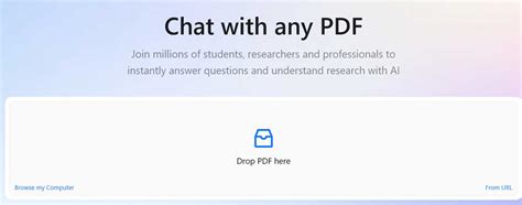 Get information from any PDF file with ChatPDF