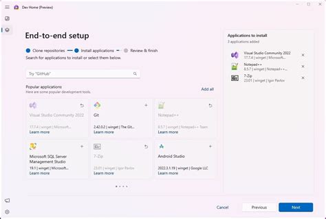 Get started with Dev Home