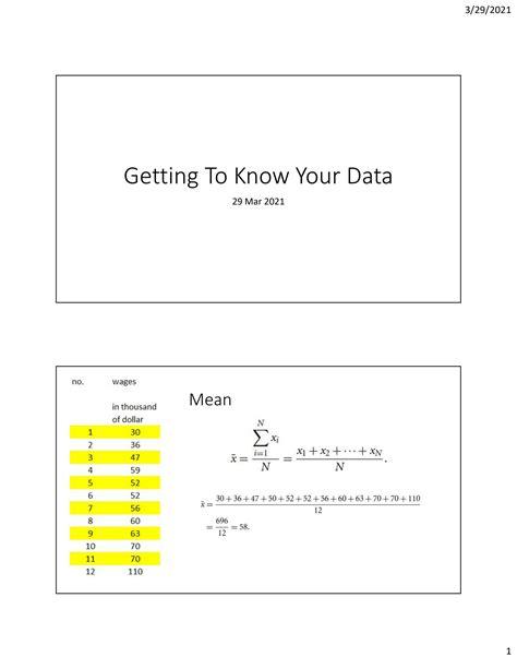 Get to know your data