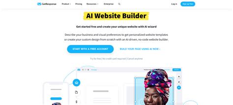 GetResponse AI website builder features