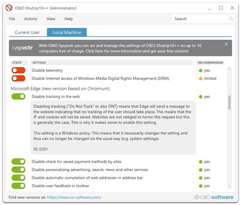 Getting O&amp;O ShutUp10 on Your Computer