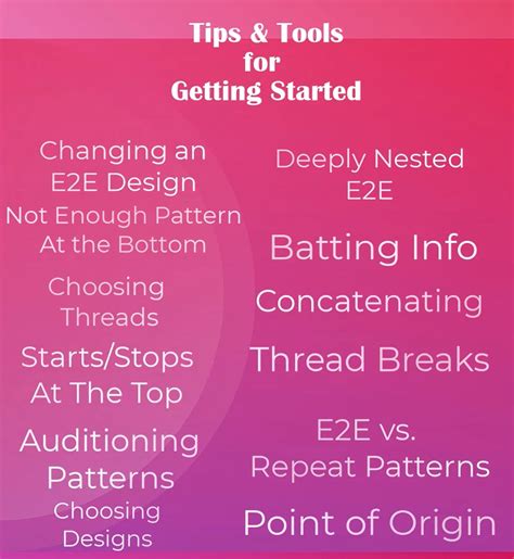 Getting Started: Tips and Tools