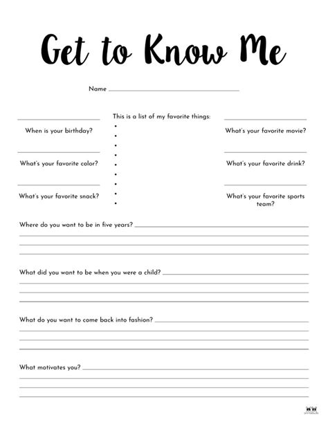 Getting To Know You Worksheet by Garden Pea Designs | TpT