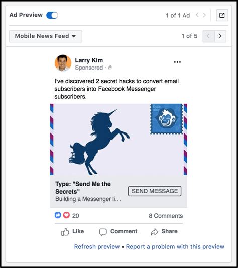 Getting Unicorn Results from your Facebook Messenger Ad with a Facebook Messenger Chatbot