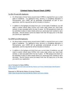 Getting Your Criminal History Record Check (CHRC)