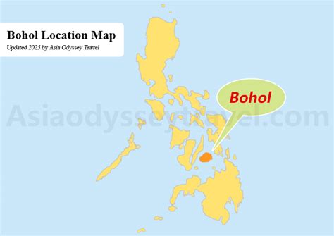 Map of Bohol, Philippines showing Pamilacan Island