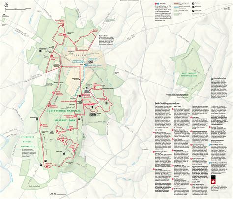 Gettysburg walking tour map