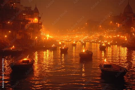 Ghats of Varanasi at Night