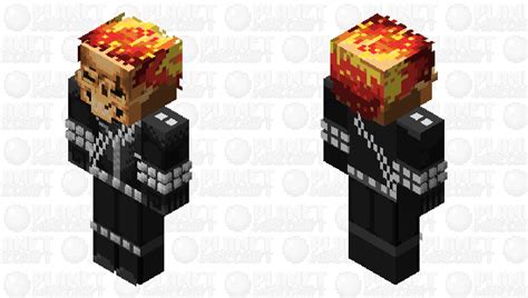 Ride into the Blocks with the Ghost Rider Minecraft Skin