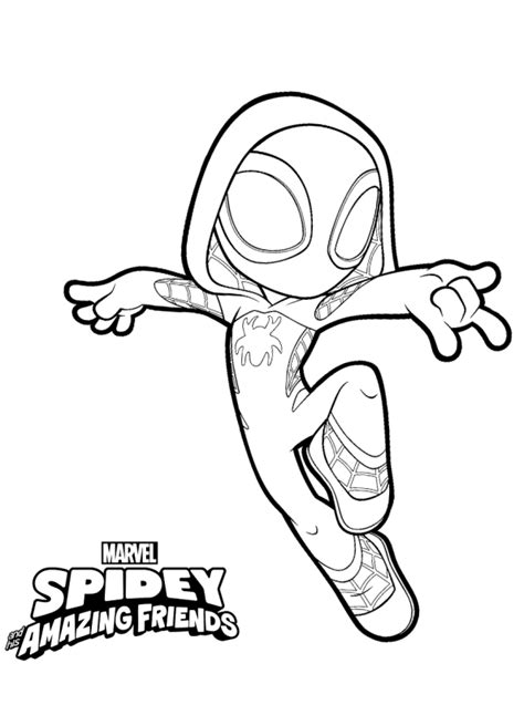 Ghost Spider Coloring Page Printable
