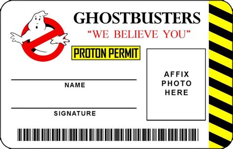 Ghostbusters Name Tag Printable