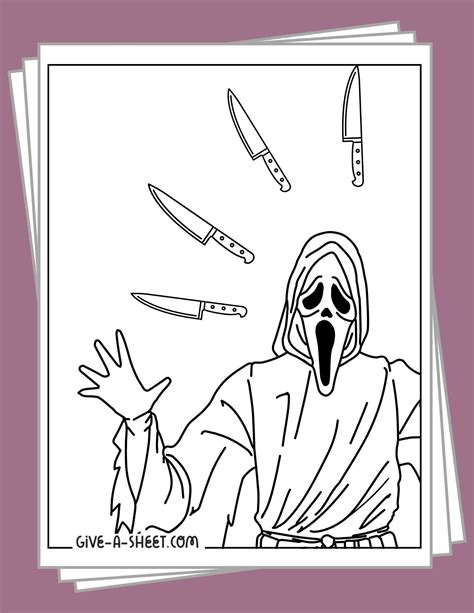 Ghostface Coloring Pages