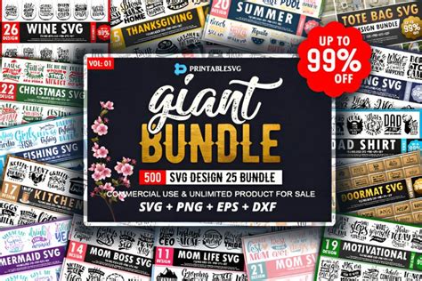 Download Giant 500 Design Bundle Commercial Use For Crafts