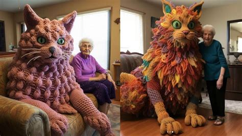 Giant Crochet Cat