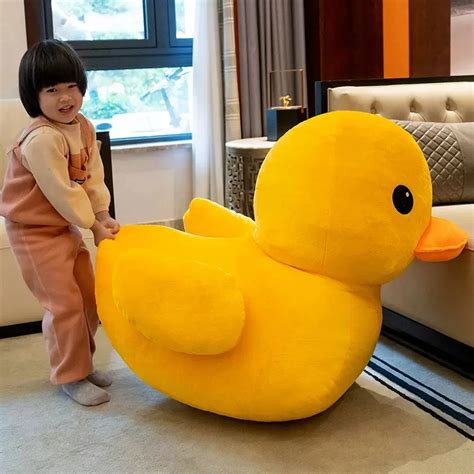 Quack up your collection with the Giant Duck Stuffed Animal - An Adorable Plushie for Kids and Adults Alike!