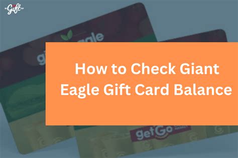 Never Miss Out on a Shopping Spree with the Exciting Giant Eagle Gift Card Balance – Shop Your Heart Out Today!