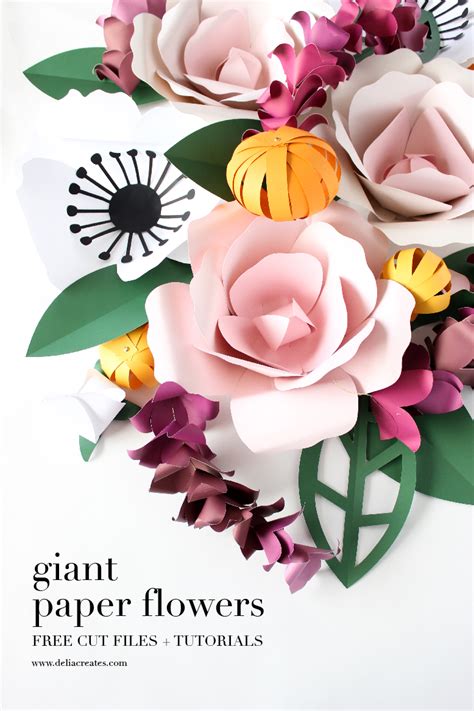 Download Giant Paper Flower Composition Silhouette DXF Files