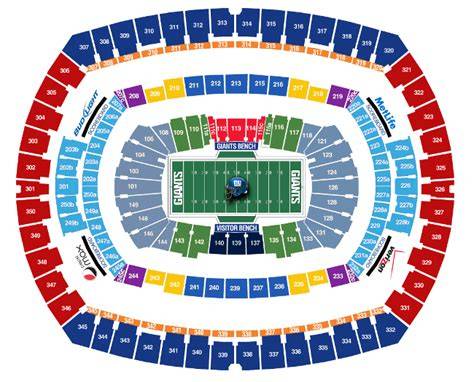 Giants Football Stadium Seating Chart