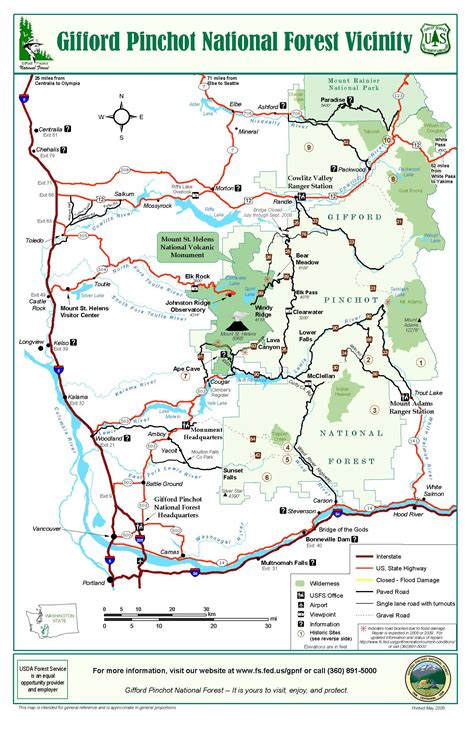 Gifford Pinchot National Forest Map