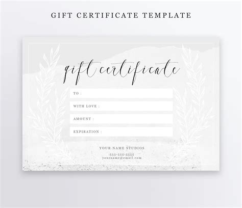 Gift Certificate Templates For Mac