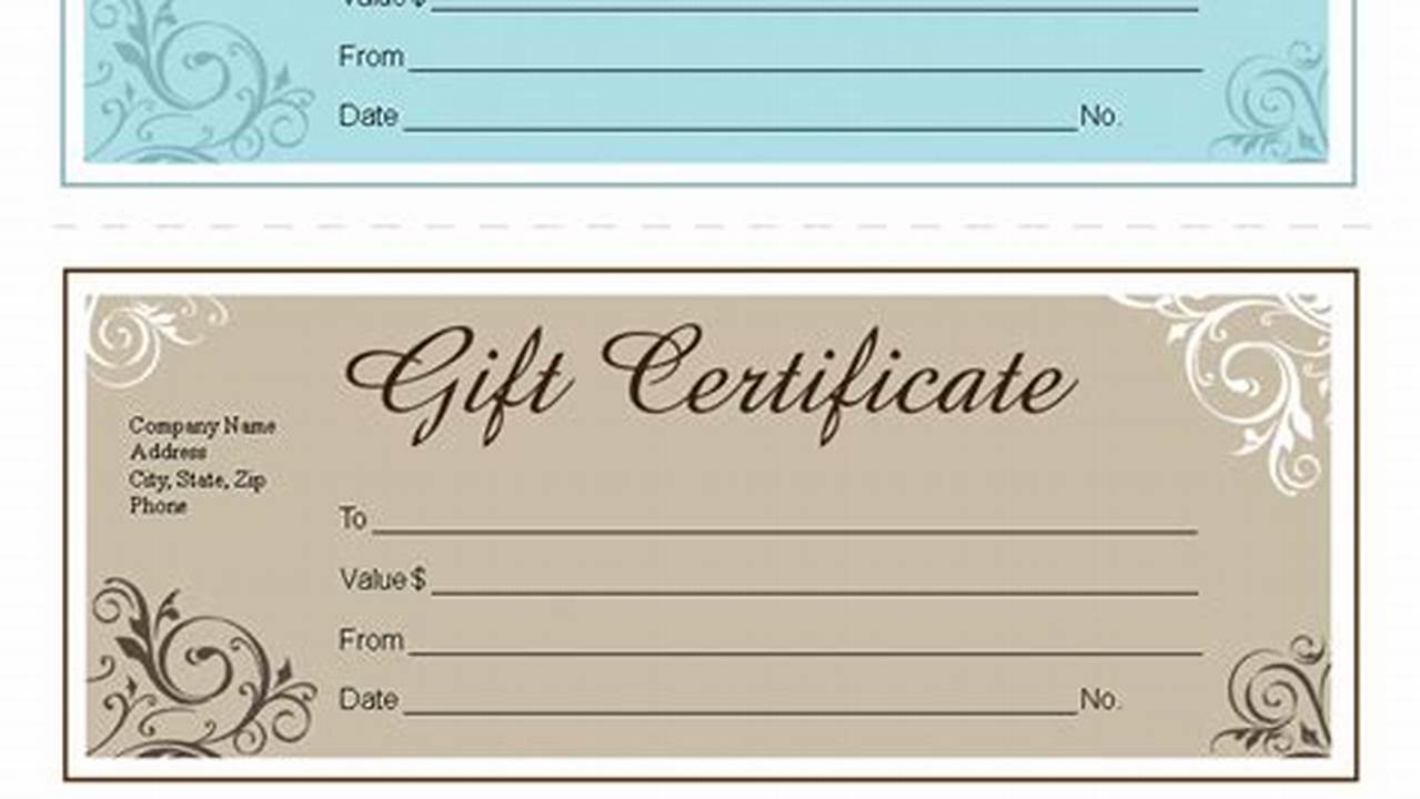 Gift Certificates, News