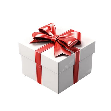Gift Box With Bow 3D PNG