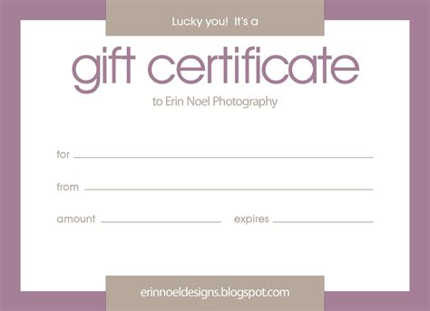 Gift Certificate Template For Google Docs