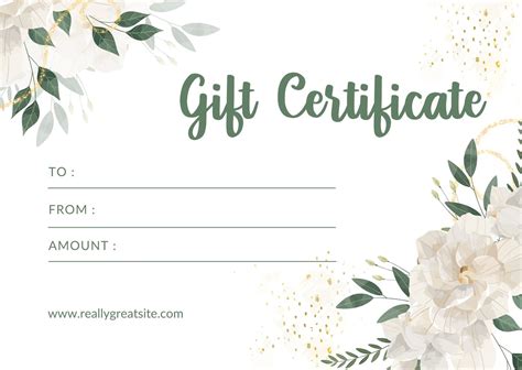 Gift Cirtificate Template