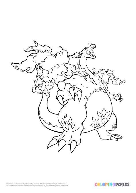 Gigantamax Charizard Coloring Page