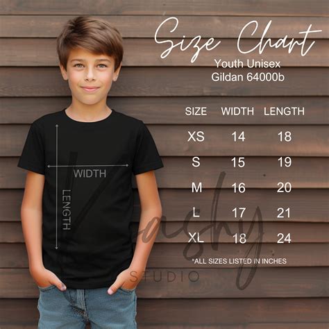 Gildan Youth Sizing Chart