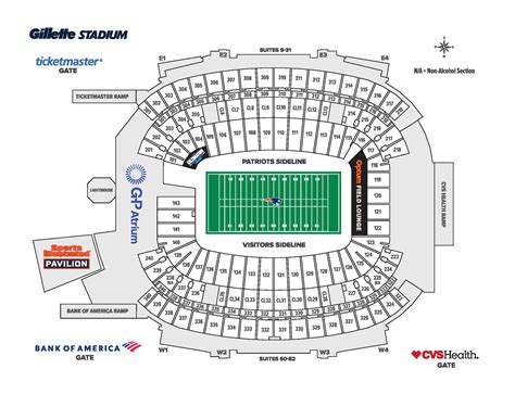 Gillette Stadium Seat Chart
