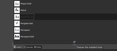 Revamp Your Design Game: Gimp's Font List Gets a Refresh Boosting Creativity!