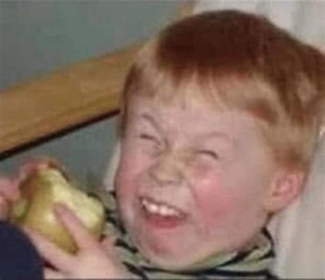 Ginger Kid Eating Apple