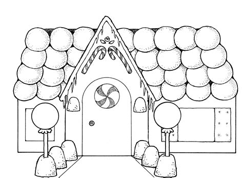 Gingerbread House Coloring Sheets Printables