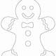 Gingerbread Man Drawing Template
