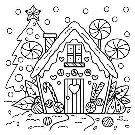 Gingerbread House Coloring Page