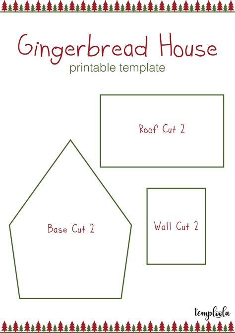 Gingerbread House Template Free Printable