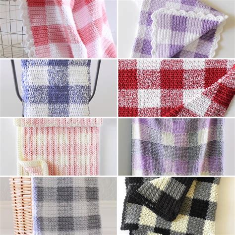 Gingham Crochet Blanket Pattern