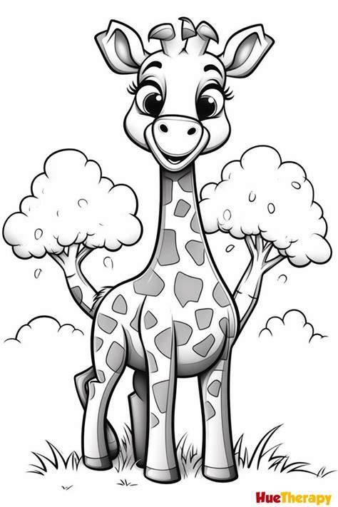 Giraffe Colouring In Pages