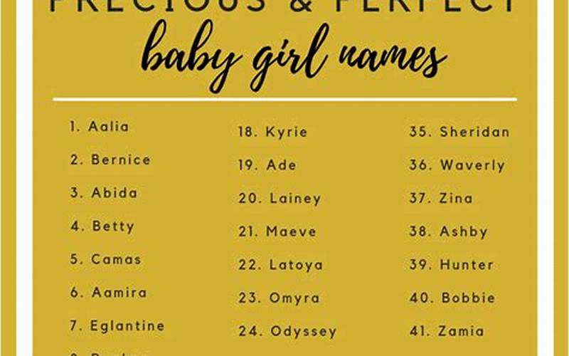 Girl Names: Choosing The Perfect Name For Your Little Princess