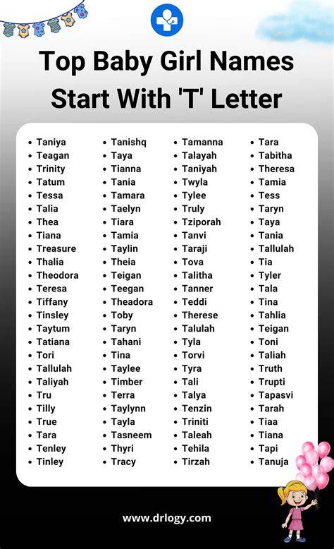 Girl Baby Names Starting With D And T