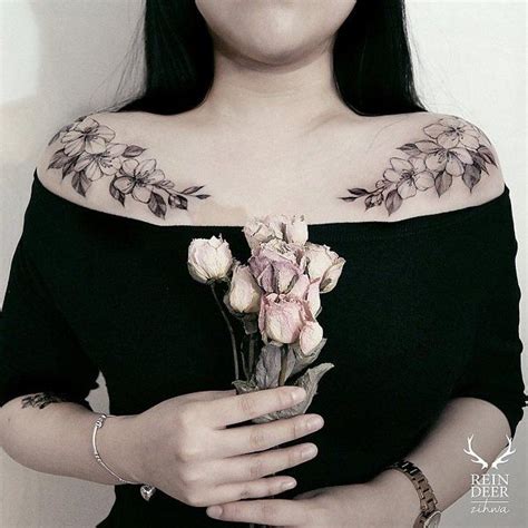 15 Sensational Chest Tattoo Designs for Women - Unleashing the Beauty of Female Body Art
