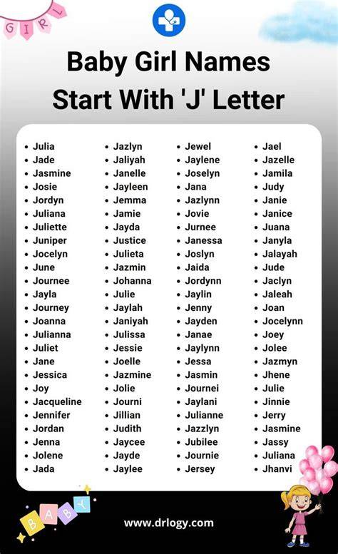 Girl Middle Names That Start With J