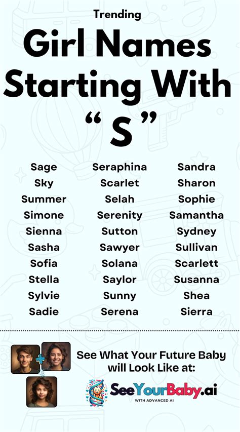 Girl Middle Names That Start With S