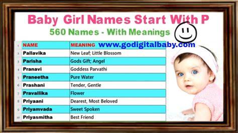 Girl Name Start With P In Hindu